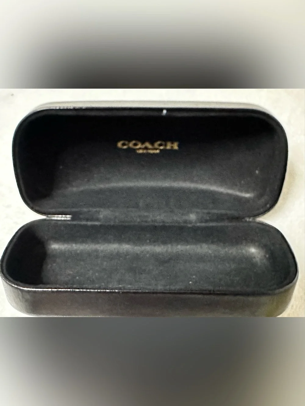COACH Black Leather Sunglasses Hard Case